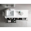 Duravit Ketho 2 meuble sous-lavabo avec plan console avec 2 tiroirs pour vasque à gauche 160x55x45.9cm avec poignées anthracite blanc brillant SW772354