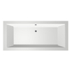 Xenz Society Duobad - 175x80x53 - afvoer Midden - acryl - wit SW103085