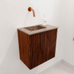 Mondiaz JOYA-DLUX Meuble de toilette 40cm - couleur Ruby - Lavabo FAYE position Gauche Sans trou de robinet couleur Arena SW1425261