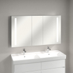 Villeroy & Boch My View armoire de toilette - avec 3 portes avec éclairage LED intégré vertical 130x75x17.3cm 1024983
