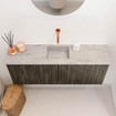 Mondiaz JOYA-DLUX 100cm toiletmeubel - kleur Shadow - Wastafel FAYE positie Midden Zonder kraangat kleur Glace. SW1422780