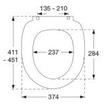 Pressalit Scandinavia Plus closetzitting met softclose en lift off antracietgrijs 0752708
