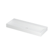INK United lavabo à poser 120x45x11cm 0 trous pour robinetterie en céramique blanc mat avec trop-plein dissimulé et bonde clic-clac en couleur SW207349