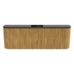 Mondiaz JOYA 123.2cm toiletmeubel - ronding links en rechts kleur Oak - Wastafel FAYE positie Midden 1 kraangat kleur Urban. SW1421243