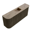 Mondiaz JOYA-DLUX Meuble de salle de bains - 103,2 cm - arrondis gauche et droite couleur Shadow - Vasque FAYE position Milieu Sans trou de robinet couleur Arena SW1424848