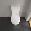 Villeroy & Boch O.novo staand toilet - zonder spoelrand - diepspoel - met AntiBac -CeramicPlus - Wit Alpin SW888835