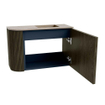 Mondiaz JOYA-DLUX 61.6cm meuble de salle de bains - arrondi gauche couleur Shadow - Vasque FAYE position Droite Sans trou de robinet couleur Arena. SW1424826
