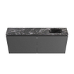 MONDIAZ TURE-DLUX meuble WC 120 cm Dark Grey. EDEN lavabo Lava position droite. Avec 1 trou de robinet. SW1103768