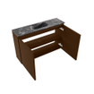 MONDIAZ TURE-DLUX Meuble toilette - 80cm - Rust - EDEN - vasque Lava - position centrale - sans trou de robinet SW1103996