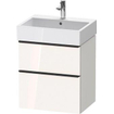 Duravit D-neo Meuble sous vasque 58.4x44.2x62.5cm 2 tiroirs Blanc haute brillance SW641443