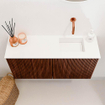 Mondiaz JOYA 80cm meuble de toilette - couleur Ruby - Vasque FAYE position Droite Sans trou de robinet couleur Talc. SW1421733