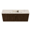 Mondiaz JOYA-DLUX 100cm toiletmeubel - kleur Walnut - Wastafel FAYE positie Midden 1 kraangat kleur Nata. SW1424502