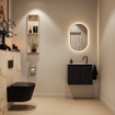 MONDIAZ TURE-DLUX 60cm toiletmeubel Urban. EDEN wastafel Frappe positie midden. Met 1 kraangat. SW1102614