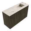 Mondiaz JOYA-DLUX Meuble de salle de bains - 70cm - couleur Shadow - Vasque FAYE position Droite Sans trou de robinet couleur Nata SW1424952