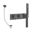 Crosswater MPRO Handdoucheset - 2 hendels - badafvoer - handdouche - gunmetal SW1472633