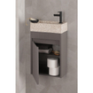 Differnz Hura Meuble lave-mains - 39,5x52x21,5cm - chêne gris SW1236927