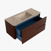Mondiaz CIRO-DLUX Ensemble de meuble de salle de bains - 110x45x50cm - Plan vasque solid surface Arena - 1 vasque au milieu - sans trous de robinet - 2 tiroirs - Ruby SW1531893
