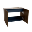 Mondiaz JOYA-DLUX 60cm toiletmeubel - kleur Walnut - Wastafel FAYE positie Rechts Zonder kraangat kleur Arena. SW1424337