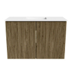 Mondiaz JOYA 60cm meuble de toilette - couleur Dusk - Vasque FAYE position Milieu 1 trou de robinet couleur Talc. SW1421554