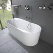 Ideavit Viva baignoire îlot demi-freestanding 170x80cm Acrylique blanc mat SW901467