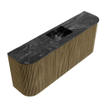 Mondiaz JOYA-DLUX Meuble de salle de bains 103.2cm - arrondis gauche et droite couleur Dusk - Vasque FAYE position Milieu Sans trou de robinet couleur Lava SW1423268