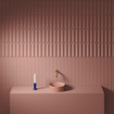 Clou Vale fontein 22cm Keramiek rond zonder kranenbank mat roze SW809548