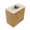 Mondiaz JOYA-DLUX 40cm toiletmeubel - kleur Oak - Wastafel FAYE positie Links 1 kraangat kleur Meli. SW1423923