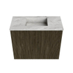 Mondiaz JOYA-DLUX 50cm toiletmeubel - kleur Shadow - Wastafel FAYE positie Midden Zonder kraangat kleur Glace. SW1422739