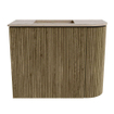 Mondiaz JOYA-DLUX 51.6cm toiletmeubel - ronding rechts kleur Dusk - Wastafel FAYE positie Links 1 kraangat kleur Arena. SW1425755