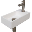 INK Versus Pack lave-mains - Polystone - robinet lave-mains droit - siphon design - bonde - incl fixation SW439599