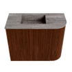 Mondiaz JOYA-DLUX 51.6cm toiletmeubel - ronding rechts kleur Ruby - Wastafel FAYE positie Links Zonder kraangat kleur Oza. SW1425522
