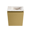 MONDIAZ TURE-DLUX Meuble toilette - 40cm - Oro - EDEN - vasque Frappe - position droite - 1 trou de robinet SW1102920