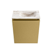 MONDIAZ TURE-DLUX Meuble WC 40 cm Oro. EDEN lavabo Frappe position à droite. Avec 1 trou de robinet. SW1102920
