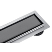 FugaFlow Eccelente Caniveau de douche Anta - 70cm - grille fermée - bride de sol - Gunmetal PVD brossé SW1467919