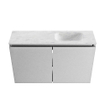 MONDIAZ TURE-DLUX Meuble toilette - 80cm - Plata - EDEN - vasque Opalo - position droite - 1 trou de robinet SW1104478