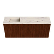 Mondiaz JOYA-DLUX 100cm toiletmeubel - kleur Ruby - Wastafel FAYE positie Links Zonder kraangat kleur Nata. SW1425451
