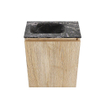 MONDIAZ TURE-DLUX Meuble toilette - 40cm - Washed Oak - EDEN - vasque Lava - position gauche - 1 trou de robinet SW1104086