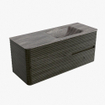 Mondiaz CIRO-DLUX Badkamermeubelset - 120x45x50cm - Solid surface wastafel Oza - 1 wasbak Rechts - 1 kraangat - 2 lades - Shadow SW1532635