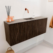 Mondiaz JOYA-DLUX 100cm meuble de salle de bains - couleur Walnut - Vasque FAYE position Milieu Sans trou de robinet couleur Oza. SW1424579