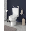 Allibert duoblok toiletset - 81x65x36.5cm - inclusief porseleinen fontein - met kraan en afvoer - keramiek wit SW734154