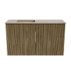 Mondiaz JOYA-DLUX 70cm toiletmeubel - kleur Dusk - Wastafel FAYE positie Links Zonder kraangat kleur Arena. SW1425733