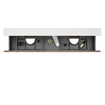 Saniclass Prime Vita Badkamermeubelset - 120x46x60cm - topblad - zonder kraangat - 2 lades - noten SW1439461