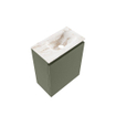 MONDIAZ TURE-DLUX Meuble de toilette 40 cm Army. Lavabo EDEN Frappe position droite. Sans trou de robinet. SW1102631