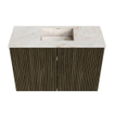 Mondiaz JOYA-DLUX 60cm toiletmeubel - kleur Shadow - Wastafel FAYE positie Midden 1 kraangat kleur Frappe. SW1422646