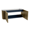 Mondiaz JOYA-DLUX 101.6cm toiletmeubel - ronding links kleur Dusk - Wastafel FAYE positie Rechts 1 kraangat kleur Glace. SW1423170