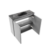 MONDIAZ TURE-DLUX Meuble toilette - 60cm - Plata - EDEN - vasque Lava - position centrale - 1 trou de robinet SW1103944