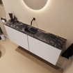 MONDIAZ TURE-DLUX Meuble toilette - 120cm - Linen - EDEN - vasque Lava - position centrale - sans trou de robinet SW1103887