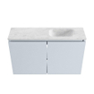 MONDIAZ TURE-DLUX Meuble WC 80 cm Clay. EDEN lavabo Opalo position droite. Sans trou de robinet. SW1105191