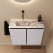 MONDIAZ TURE-DLUX meuble WC 60cm Cale. EDEN vasque Glace position gauche. Sans trou de robinetterie. SW1103165