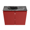 MONDIAZ TURE-DLUX Meuble toilette - 60cm - Fire - EDEN - vasque Lava - position gauche - sans trou de robinet SW1103773